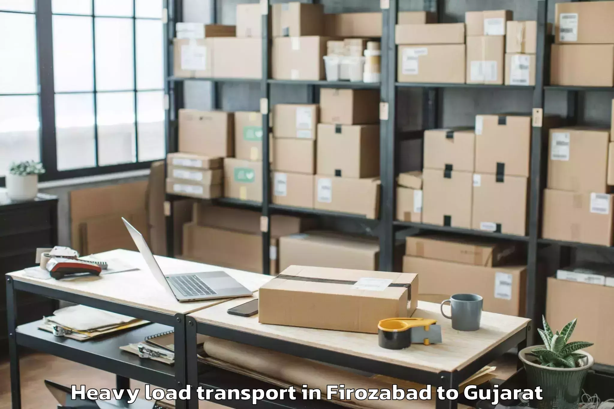 Book Firozabad to Valod Heavy Load Transport Online